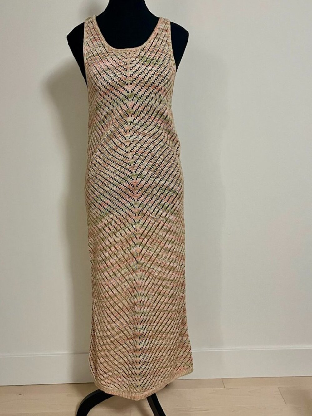 #15 C&C California Pink and Green Sleeveless Dress